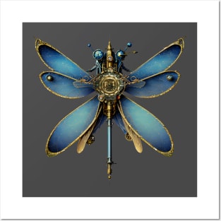 Steampunk Dragobfly Posters and Art